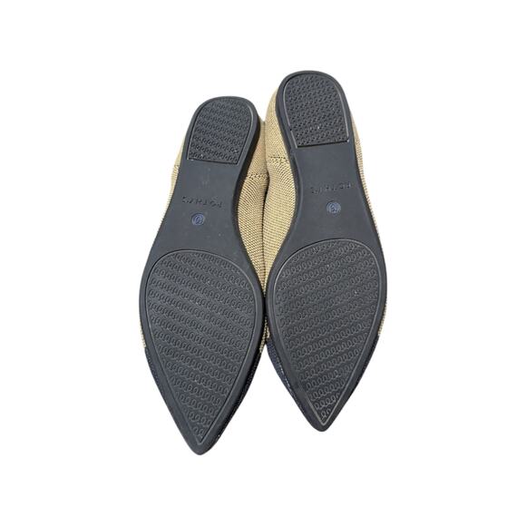 ROTHYS The Point Dune Captoe Flats Retired Womens 8.5 Cap Toe Stretch Shoes Tan - Picture 6 of 7